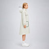 Beige Pocket Patch long Length Raincoat for Kids & Teens