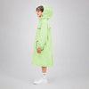Green Pocket Patch long Length Raincoat for Kids & Teens