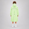 Green Pocket Patch long Length Raincoat for Kids & Teens