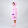 Minimal Pink & Purple Pocket Knee Length Raincoat for Kids & Teens