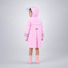 Minimal Pink & Purple Pocket Knee Length Raincoat for Kids & Teens