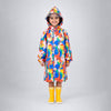 Pink Color Pop Car Print  Knee-Length Raincoat for Kids