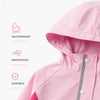Pink Colour-Block Knee-Length Raincoat for Kids & Teens
