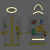 Tall Giraffe Yellow Bordered Translucent long style Raincoat for kids