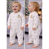Cream Teddy All-Over Print Full Sleeves Jumpsuit Hoodie Romper