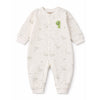 Green Smiley Dino Full Sleeves Jumpsuit Hoodie Romper