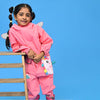 Bright Pink Magical Unicorn Theme All Over Jumpsuit / Playsuit Raincoat for Kids - Little Surprise BoxBright Pink Magical Unicorn Theme All Over Jumpsuit / Playsuit Raincoat for Kids