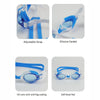 Tie Dye White With Blue Anti Fog UV Protection Leakproof Design Swim Goggles | 1yr - 4yrs