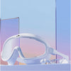 White With Purple Button Style Anti Fog UV Protection Leakproof Design Swim Goggles