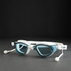 White Navy Cat Eye Shape Frame Anti Fog UV Protection Leakproof Design Swim Goggles
