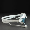 White Navy Cat Eye Shape Frame Anti Fog UV Protection Leakproof Design Swim Goggles