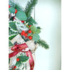 Double Bow Snowman Face Artificial Christmas Wreath | 16 Inches
