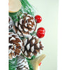 Bushy Frosty MDF Tree With Pinecones Berries & Mushroom Buds Christmas Wreath | 22 Inches
