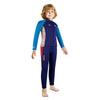 Dive 2-Piece set Navy & Orange Side Panel, Front-Zip Jacket with Full Length Pants, 2.5mm Neoprene Kids Swimsuit with Free Washbag