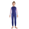 Dive 2-Piece Navy & Purple Front-Zip Jacket with Full Length Pants, 2.5mm Neoprene Kids Swimsuit with Free Washbag