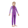 Dive 2-Piece set Purple & Pink Side Panel, Front-Zip Jacket with Full Length Pants, 2.5mm Neoprene Kids Swimsuit with Free Washbag