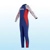 Dive Navy Nautical Printed Full Length 2.5mm Neoprene Kids Swimsuit with Free Washbag