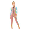 Dive Peach Flamingo & Tropical Printed Full Length 2mm Neoprene Kids Swimsuit with Free Washbag