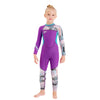 Dive Purple & Teal Geometric Printed Full Length 2.5mm Neoprene Kids Swimsuit with Free Washbag