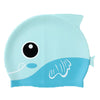 Light Blue Fin Dual Color Silicone Swim Cap | 5yrs - 15yrs