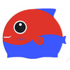Red Fin Dual Color Silicone Swim Cap | 5yrs - 15yrs