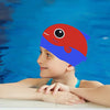 Red Fin Dual Color Silicone Swim Cap | 5yrs - 15yrs