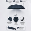 3Fold Black Checkered Auto Open & Close Umbrella for Teens & Adults