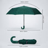 3 Fold Dark Green Checkered Auto Open & Close Umbrella for Teens & Adults