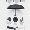 3 Fold Grey Checkered Auto Open & Close Umbrella for Teens & Adults