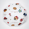 3 Fold White Puppy & Apple, Auto Open & Close Rain & Sun Dual Umbrella for Teens & Adults