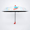 3 Fold Multi Polka with Red Boot Handle UPF 50+ Umbrella for Teens & Adults
