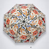 Black Floral Tile Print Umbrella for Teens & Adults