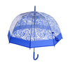 Self Print Dark Blue Transparent Umbrella for Kids and Teens, 8yrs - 15yrs