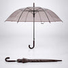 Coffee Brown Jelly Transparent Umbrella for Teens & Adults