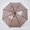 Coffee Brown Jelly Transparent Umbrella for Teens & Adults