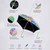 Wheel style Colorful Monster Printed UPF 50+ Kids-Umbrella-5-10Y