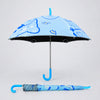 Wheel style Blue Cute Dino Printed UPF 50+ Kids-Umbrella-5-10Y