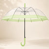 Green Big Border Transparent Umbrella for Teens & Adults