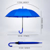 Navy Blue Solid Black border Umbrella for Adults & Teens