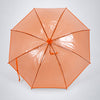 Orange Jelly Transparent Umbrella for Teens & Adults