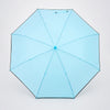 Pastel Blue Solid Black border Umbrella for Adults