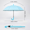 Pastel Blue Solid Black border Umbrella for Adults