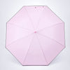 Pastel Pink Solid Black border Umbrella for Adults