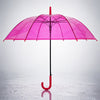 Hot Pink Jelly Transparent Umbrella for Teens & Adults