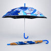 Wheel style Planet Space Astronaut Printed UPF 50+ Kids-Umbrella-5-10Y