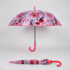 Pink Floral Tile Print Umbrella for Teens & Adults
