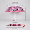 Pink Floral Tile Print Umbrella for Teens & Adults