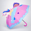 3D Face Pink Unicorn Umbrella for Kids-3-8Y
