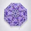 Purple Floral Tile Print Umbrella for Teens & Adults
