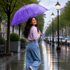 Rich Purple Jelly Transparent Umbrella for Teens & Adults